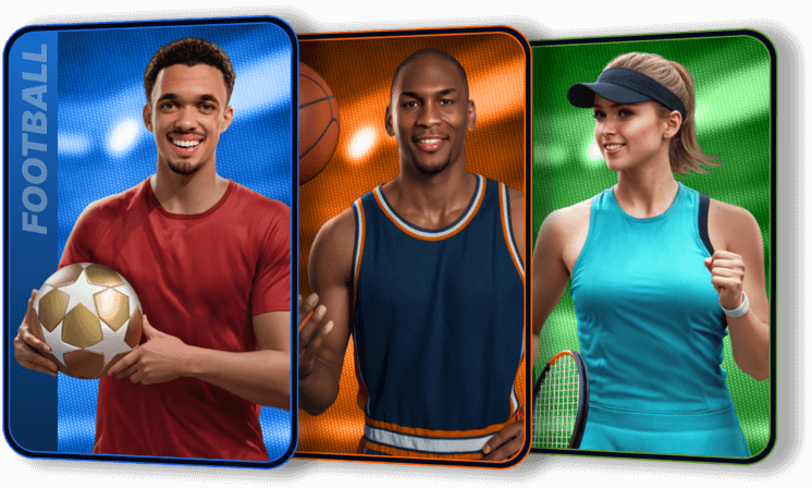 Athleten aus verschiedenen Sportarten für den Sportwetten Bonus